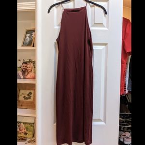 Midi Burgendy Tank Dress. Forever 21